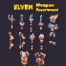 Elven Elf Animated Weapon Set