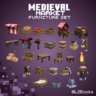 [LZBlocks] Medieval Market Furniture Set
