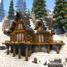 Mountainside Snowy Log Cabin by MrMattRanger (World/litematic/schem)