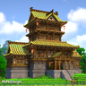 Bamboo Japanese Temple by MrMattRanger (World/litematic/schem)